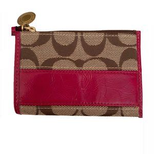 Coach Jacquard Signature Mini Skinny Coin Purse